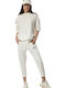 Παντελόνι Φόρμας με Λάστιχο Fleece Star White