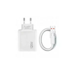 Xiaomi Charger with USB-A port and USB-C Cable 120W in White Colour (MDY-14-EE Bulk)