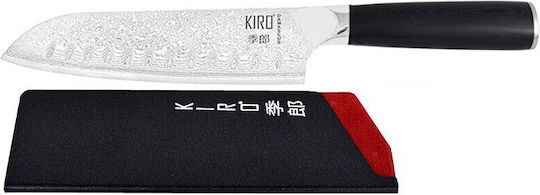Kiro Kazan Knife Santoku from Damascus Steel 18cm