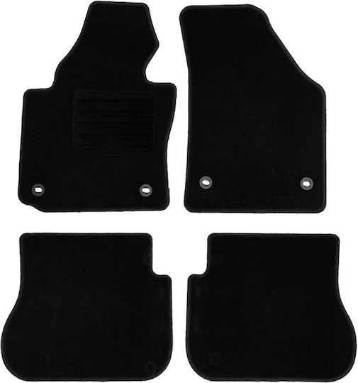 Rigum Set of Front and Rear Mats 4pcs for Volkswagen Caddy 2005 2020 Black