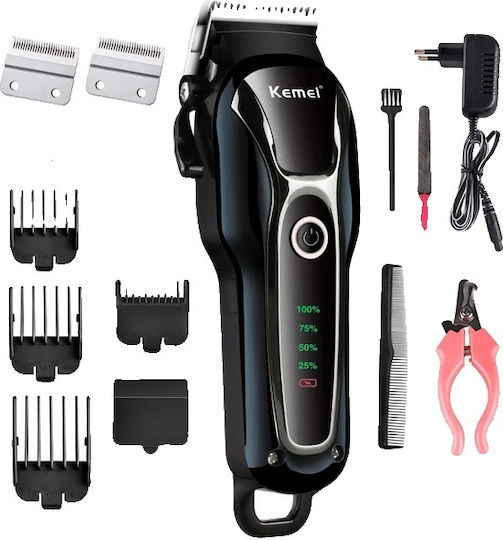 Kemei Professional Rechargeable Hair Clipper Black