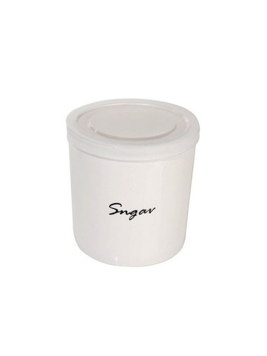 MSA Vase for Sugar with Lid made of Porcelain White 12x12x12cm