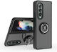 Samsung Galaxy Z Fold3 5g Q Shadow 1 Series Tpu + Pc Holder Phone Case Black