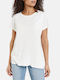 Taifun Damen Sportlich T-shirt OffWhite