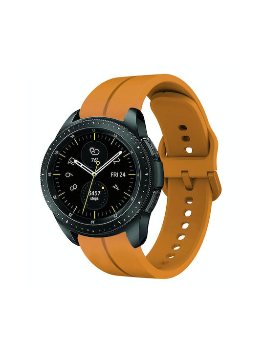 Samsung Galaxy Watch 42mm 20mm Schleife Silikon Uhrenarmband Bernstein gelb