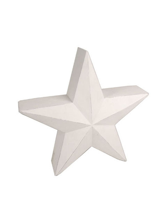 MSA Plastic Christmas Decorative Star 32x11x33.5cm White