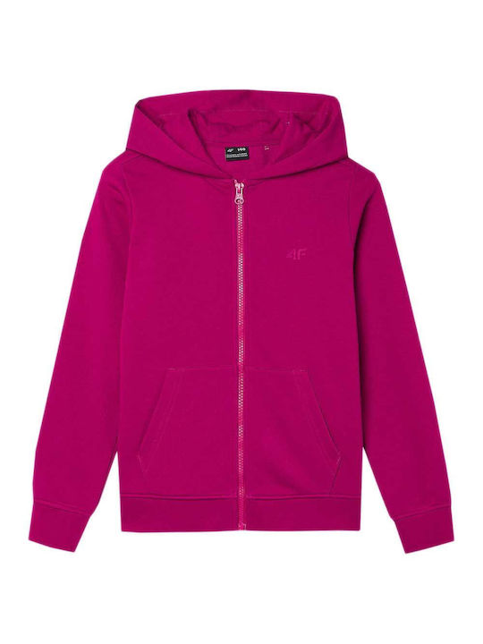 4F Kids Cardigan Cotton with Hood Pink