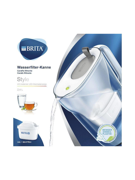 Brita Style Κανάτα Σερβιρίσματος Πλαστική με Φίλτρο 2400ml