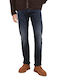 Glenn Men's Jeans Pants Elastic Slim Fit Blue