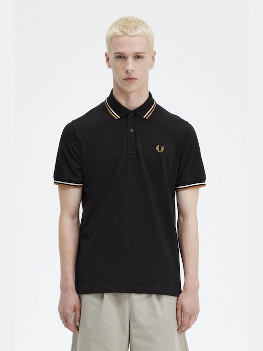 Fred Perry Bluza Bărbătească Polo Neagră