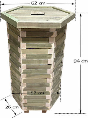 Tesias Wooden Waste Bin