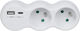 Maclean Energy Steckdosenleiste 2 Positionen mit USB-A und USB-C