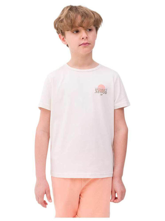 4F Kids' T-shirt Ecru