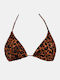 Μαγιό Τρίγωνο Rock Club Leo Print Τοπ Bikini Regular Fit Lycra