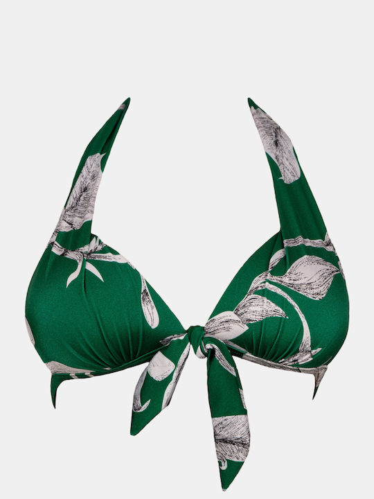 Γυναικείο Μαγιό Push Up Τρίγωνο Rock Club Lily Print Bikini Regular Fit Lycra Cup B