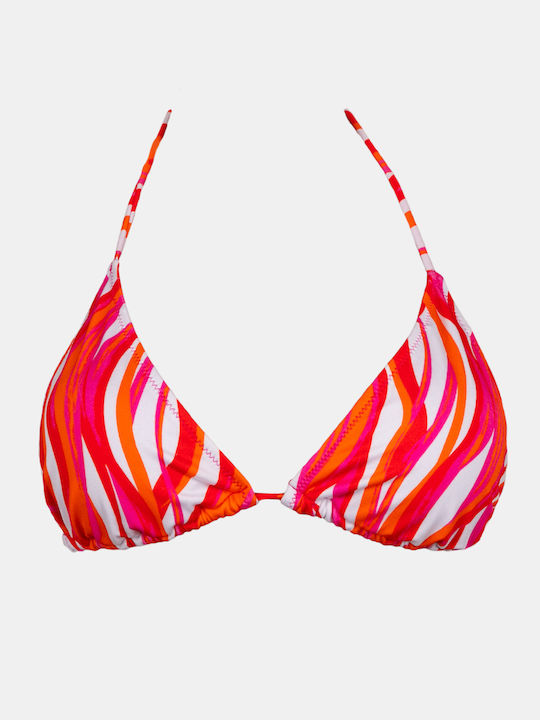 Γυναικείο Μαγιό Τρίγωνο Rock Club Waves Print Τοπ Bikini Regular Fit Lycra
