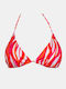 Γυναικείο Μαγιό Τρίγωνο Rock Club Waves Print Τοπ Bikini Regular Fit Lycra