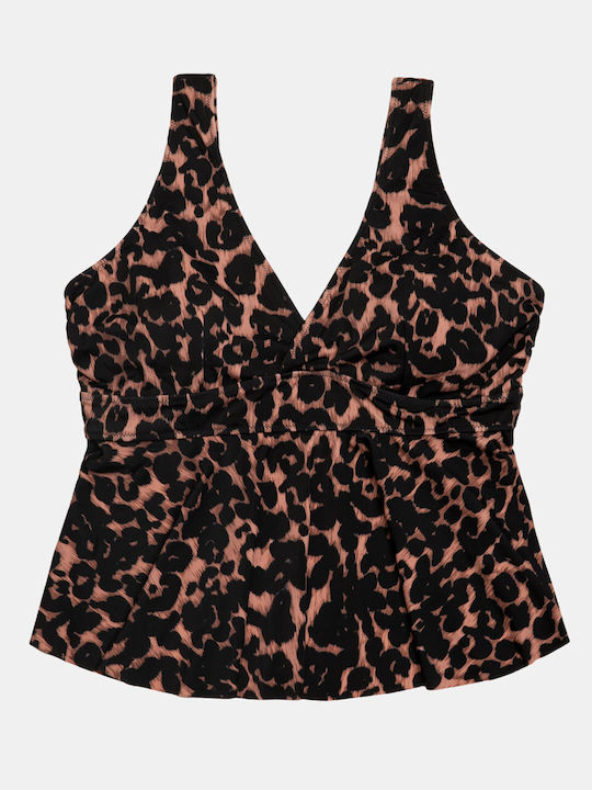 Costum de baie pentru femei Tankini Rock Club Rock Club Animal Croșetat Plus Dimensiune Lycra