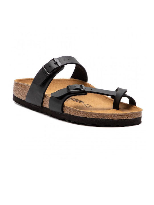 Mayari Women's Flat Sandals Anatomic in Black Color