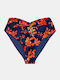 Orchid Muster Bikinihosen Slip Hohe Taille Orchid