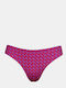 Windy Print Bikini Slip Μωβ