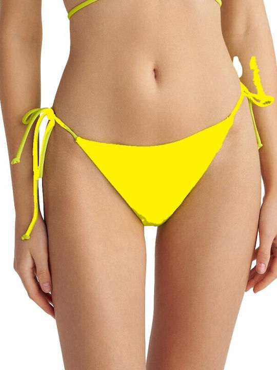 Blu4u Bikini Alunecare cu Șnururi Yellow