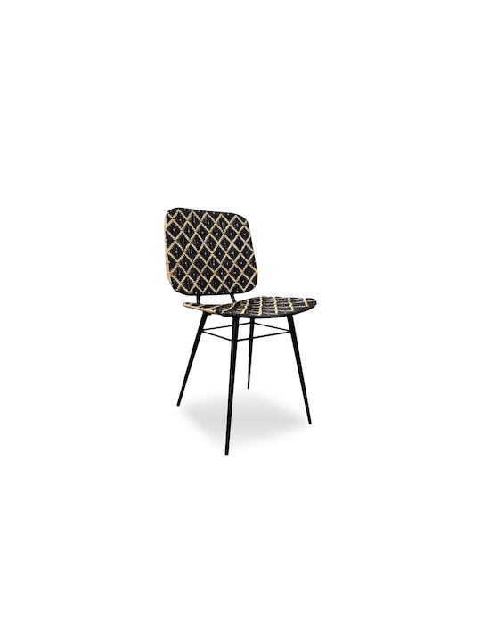 Stühle Speisesaal Black 1Stück 45x54x84cm