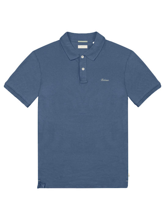 Rebase Bluza Bărbătească cu Mânecă Scurtă Polo Indigo