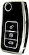Car Key Cover Case made of with 3 Buttons for Ford in Black Color
