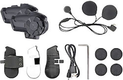 Sistem de comunicare pentru motociclete cu două căști cu Bluetooth Adaptor pentru comunicare la motocicletă