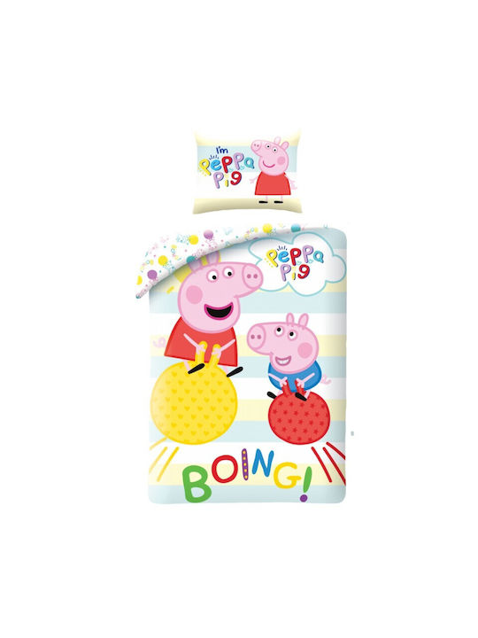 Peppa Pig Kinderbettwäsche-Set Einzeln Baumwolle