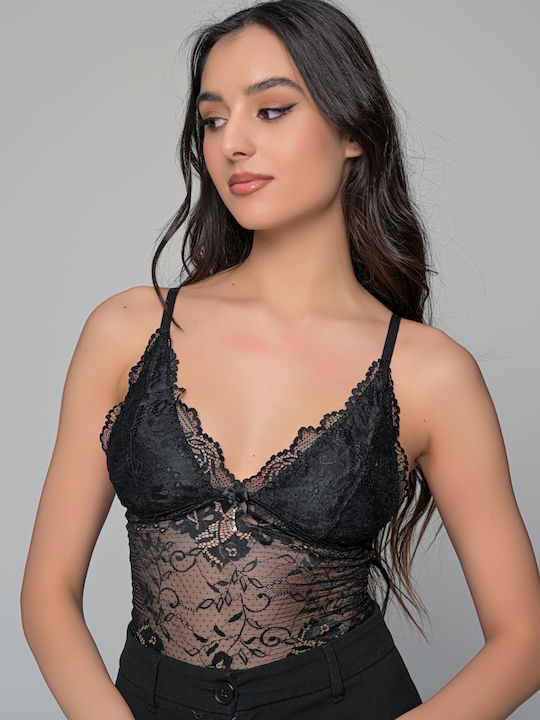 Dantelă Top Dantelă Top Negru Negru Milenabyparis 49431 pentru femei