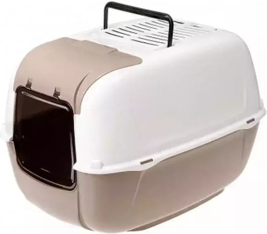 Ferplast Prima Cabrio Cat Toilet Closed with Filter Beige L52.5 x W38 x H39.5cm