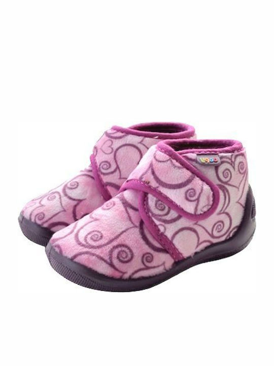 Bopy Kinderhausschuhe Stiefel Rosa