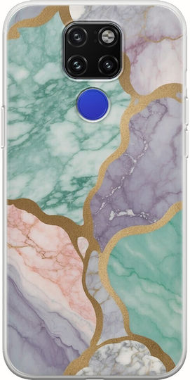 The Marble Collection - Pastel Umschlag Rückseite Silikon 1.5mm Mehrfarbig (Huawei Mate 20)