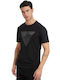 Guess Triangle Ανδρικό T-shirt Κοντομάνικο Μαύρο