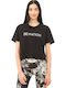 Women's Summer Crop Top Cotton Short Sleeve Black