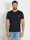 Guess Triangle Men's Short Sleeve T-shirt Dark Blue