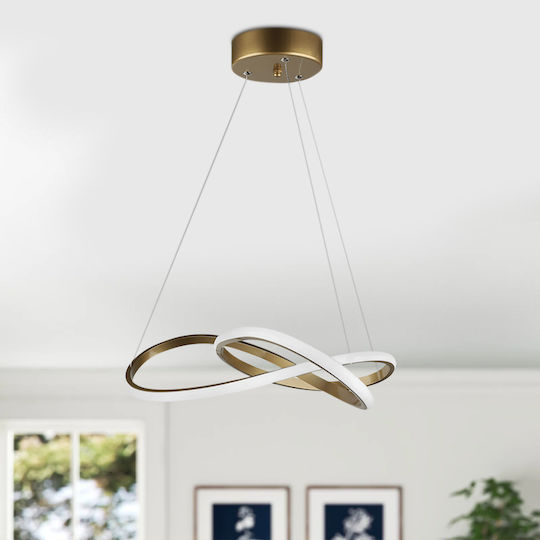 Megapap Luciano Висящо Таванно Осветително Тяло Златисто LED 47x40x60см