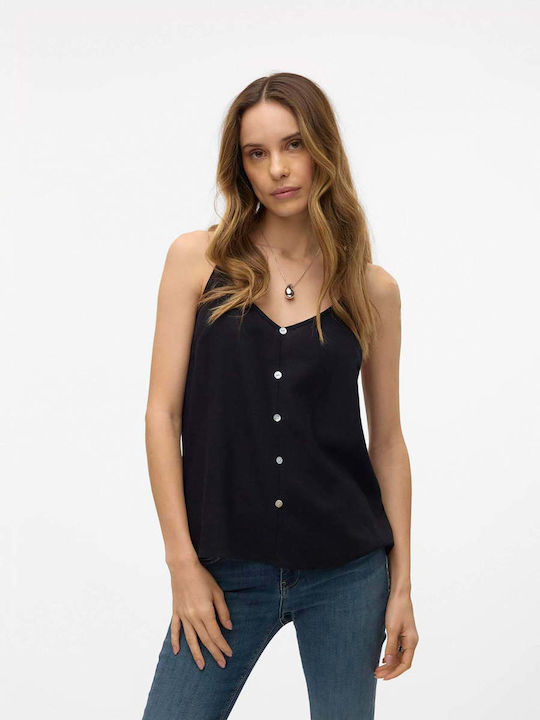 Vero Moda Дамска Летна Ленена Блуза С Тънки Пре...