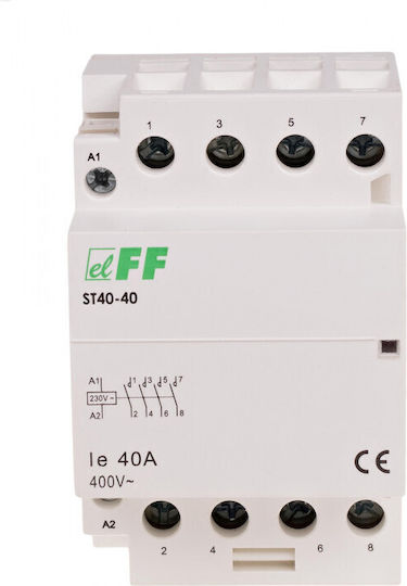 F&F Μεταγωγικός Διακόπτης Ράγας 230V 40A