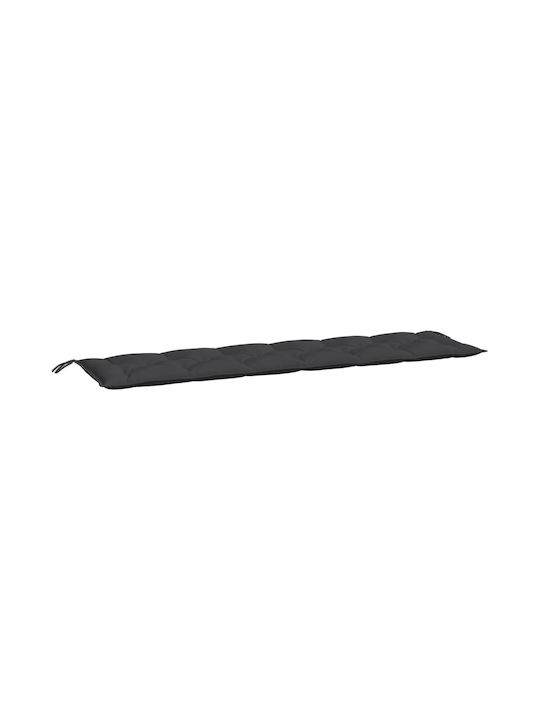 vidaXL Waterproof Bench Cushion for Garden Bench Black 50x200cm