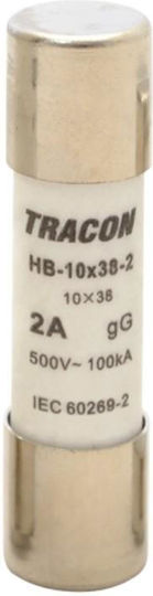 Tracon Electric Sicherung Zylindrisch Keramik 10x38mm 4A 1Stück