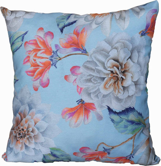 Decocraft Възглавница За Диван Elise Flower Син 45x45см