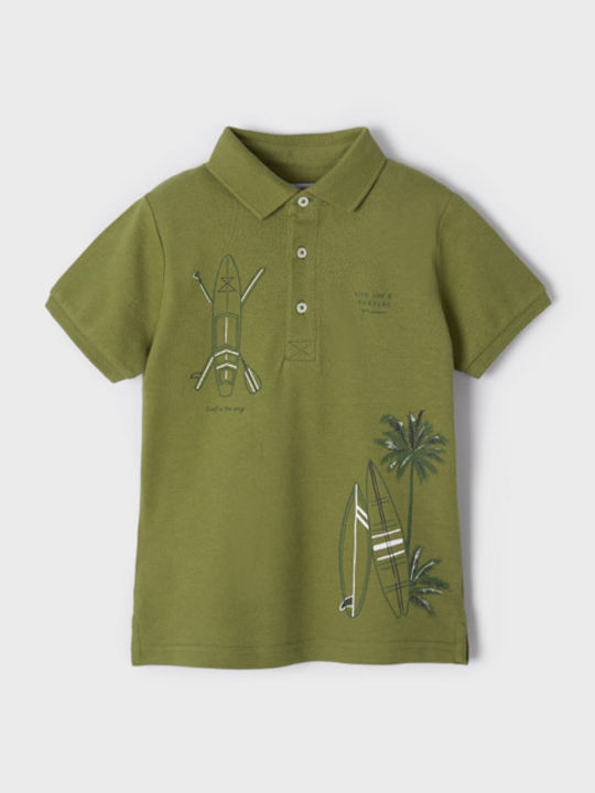 Mayoral Kids' Polo Short Sleeve Green Surf