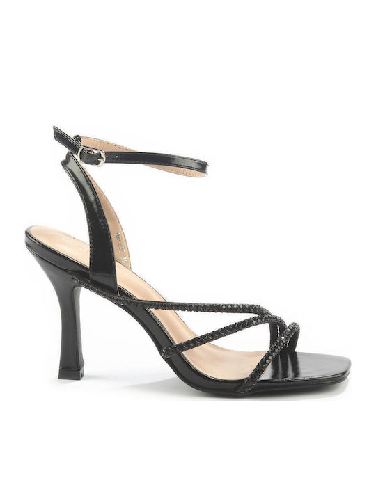 Fshoes Сандали с Камъчета Черни