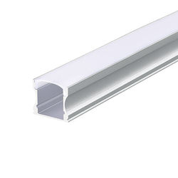 Aca Scar Extern LED-Streifen-Aluminiumprofil mit Opal Abdeckung