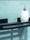 AWD Interior An Der Wand Montierte Badezimmerregal Metallisch 32x13x4.7cm Schwarze