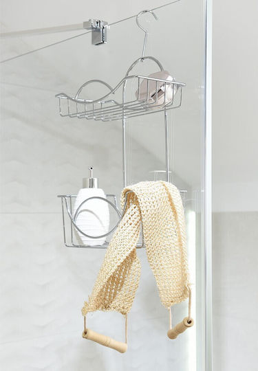 AWD Interior An der Wand montiert Badezimmerregal Metallisch 41x25x14.5cm Silber