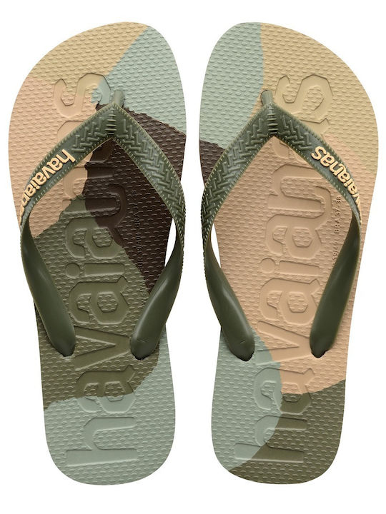 Top Logomania Colors Ii Slapi Bărbați Flip Flops Kaki